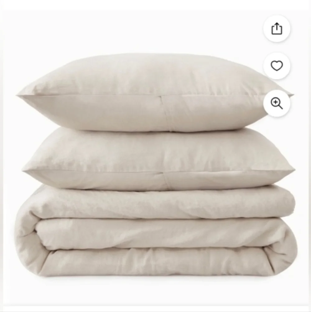 WelHome 3-Piece Relax Duvet Set Linen & Cotton OatmealFiber Content